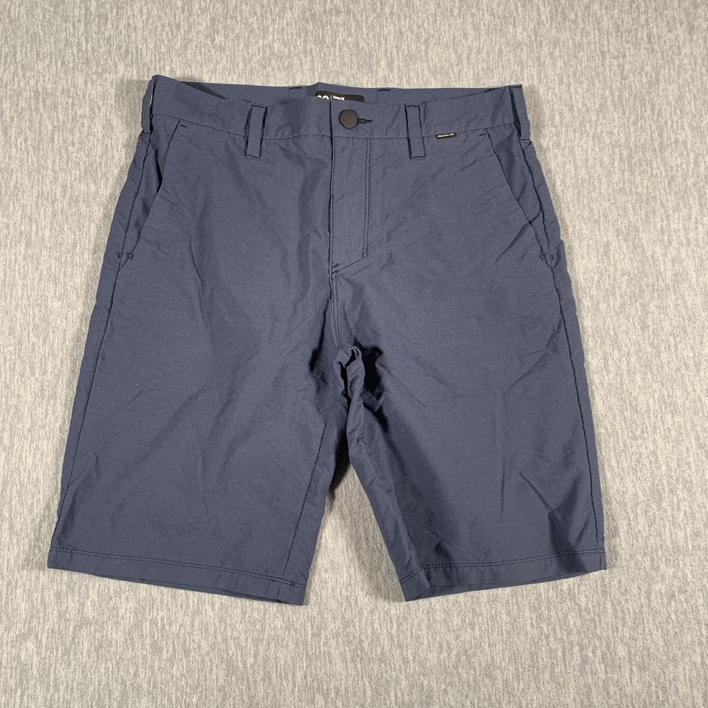 Hurley Shorts Mens 30 Navy Blue Chino Hybrid Golf Stretch Casual Nylon Blend